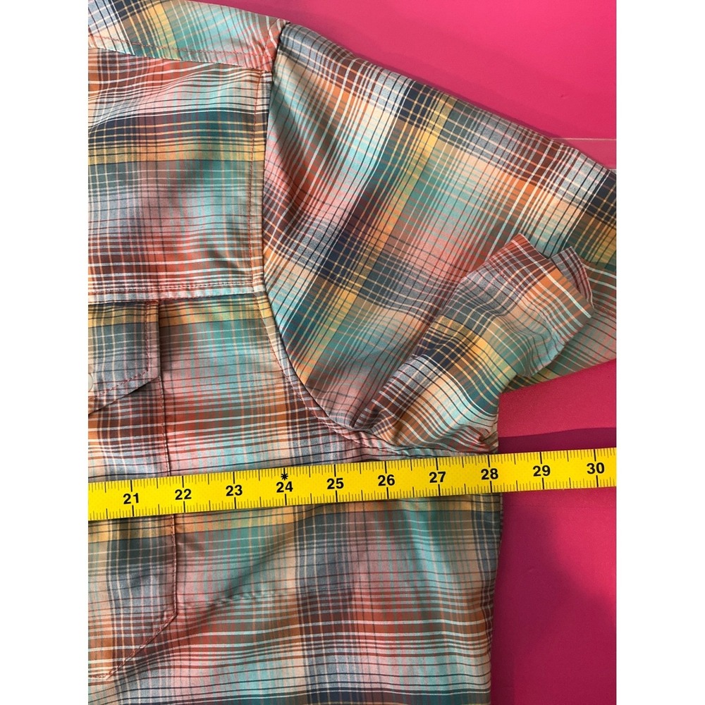 LL Bean Mens Plaid Short Sleeve Button Up Shirt Size XXL Outdoor Casual Rugged - Picture 7 of 9